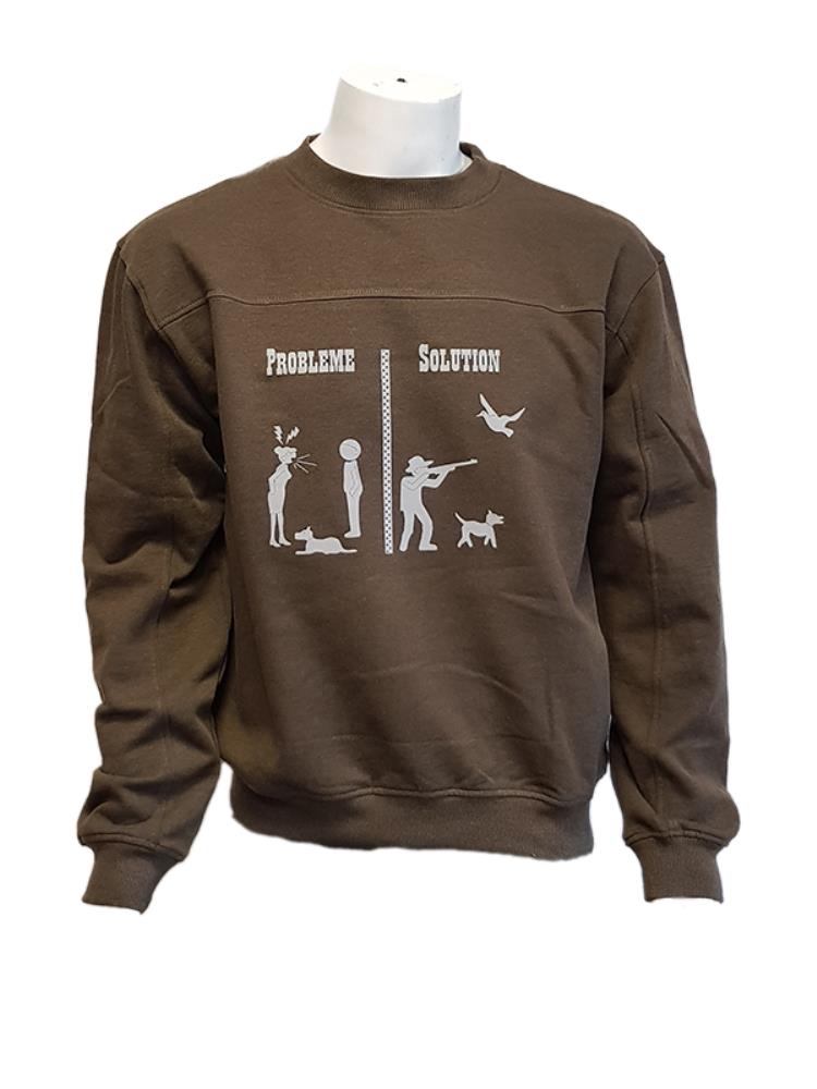 SWEAT HUMORISTIQUE CHASSE KAKI