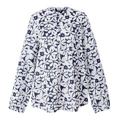 BLOUSE FEMME NATINE NAVY WHITE